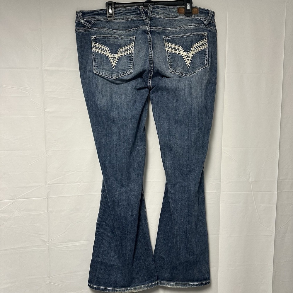Vigoss Women's Size 20 Boot Cut Denim Jeans Cowgirl Western Flare Thick Stitch - Picture 4 of 11